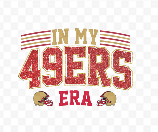 In My 49er Era Glitter Football DTF #48