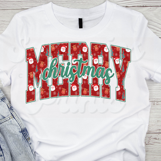 Merry Christmas Outline Sammies Prints