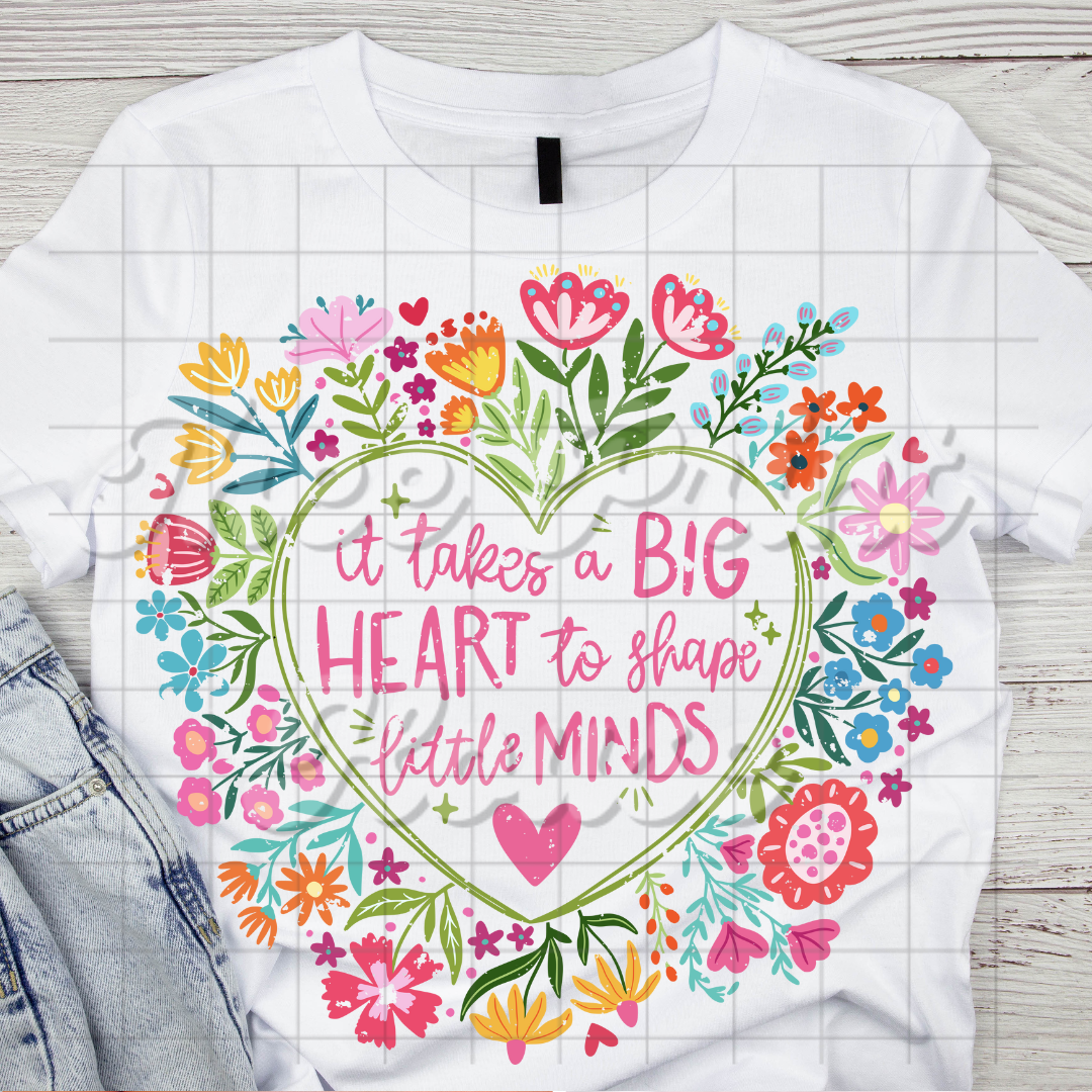 Big Hearts Teacher Distressed