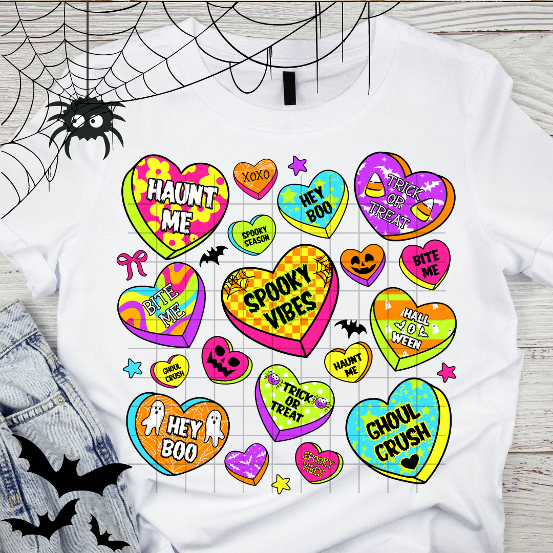 Neon Candy Hearts