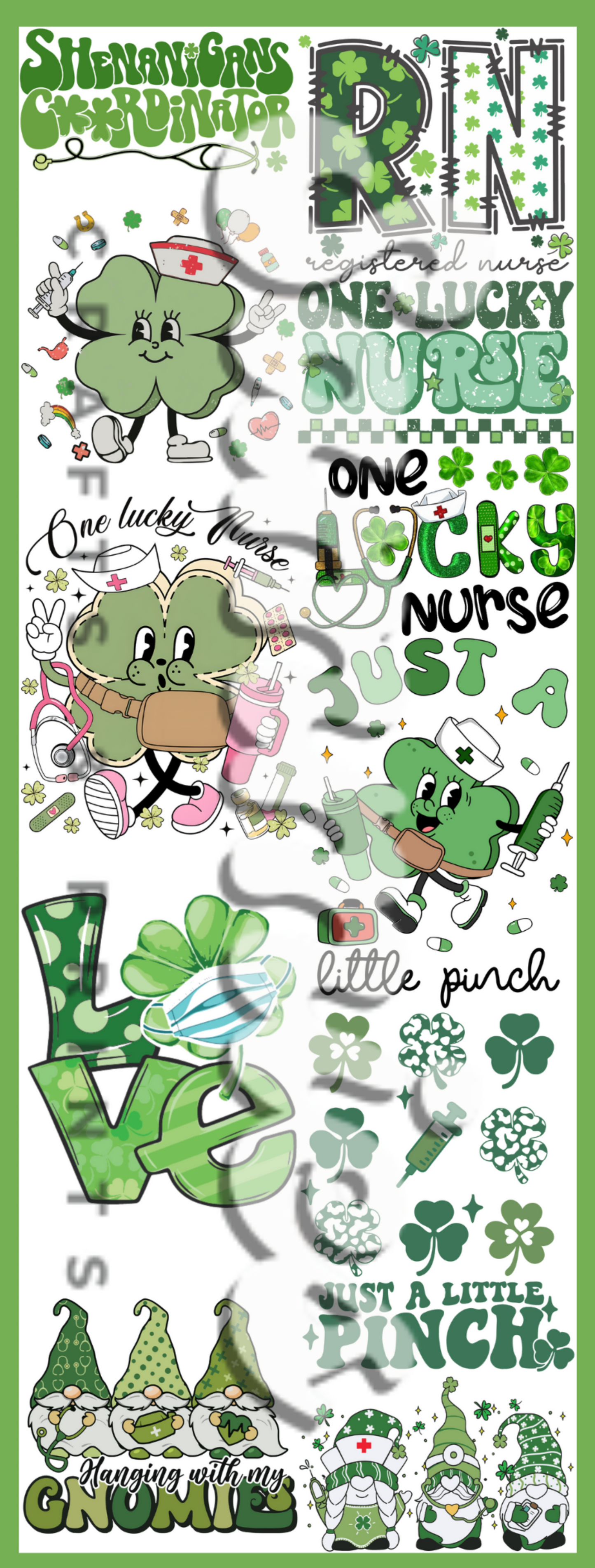 Nurse Patty 1 Pre Made 22x60" Gang Sheet