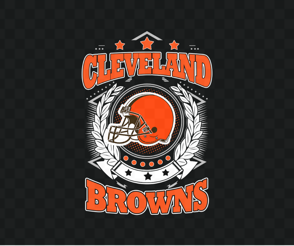 Browns Garland Football DTF Heat Transfer