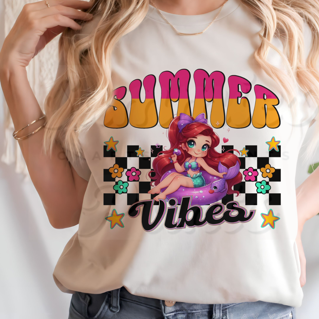 Water Princess Summer Vibes DTF Heat Transfer