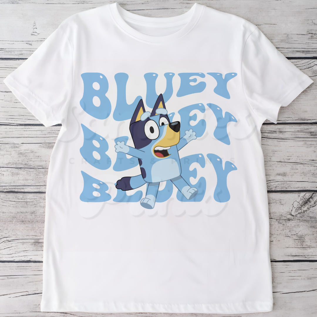 Blue Dog Big Name DTF Heat Transfer