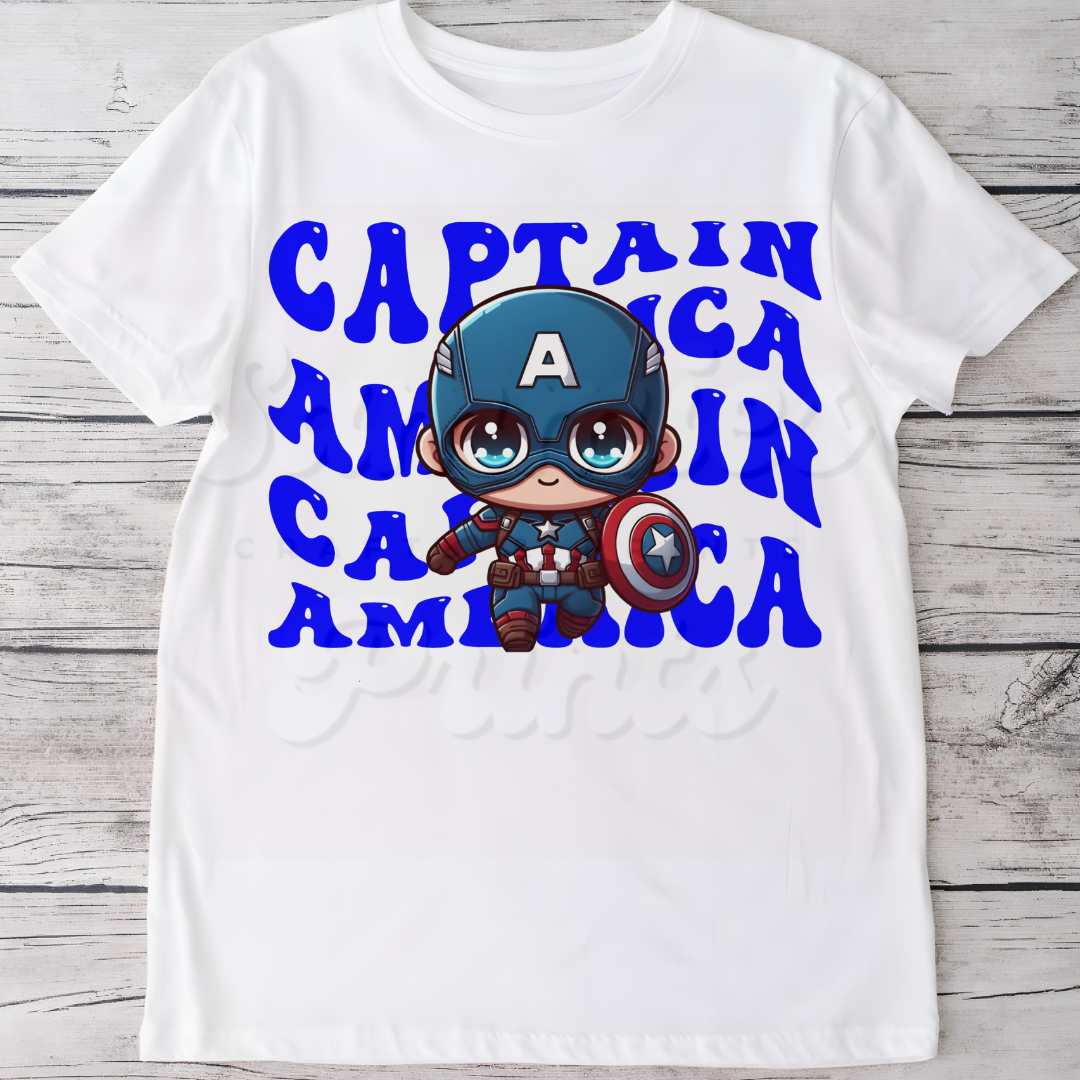 Capt. America Big Name DTF Heat Transfer