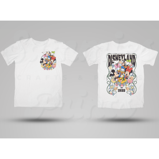 Mouse Crew 1955 Flowers SET DTF Heat Transfer