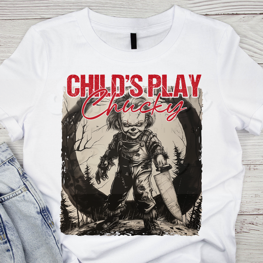 Killer Doll Portrait DTF Heat Transfer