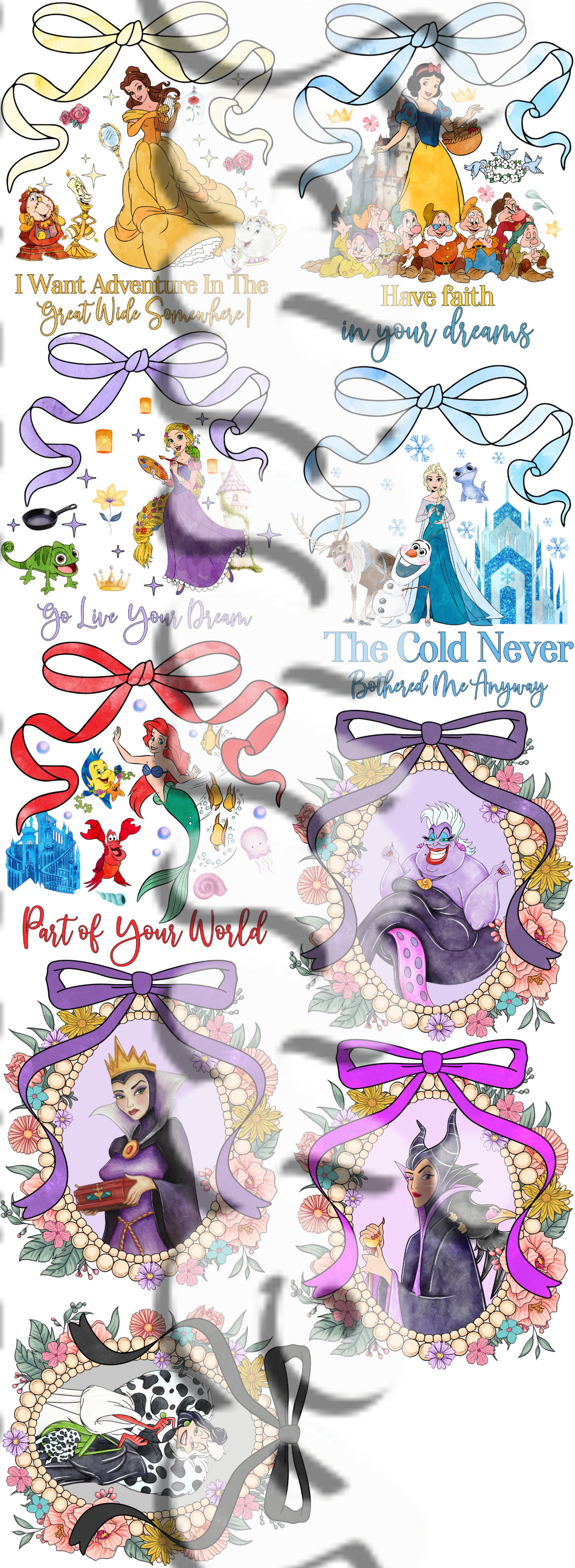 Princess 1 22x60" Pre Made Gang Sheet