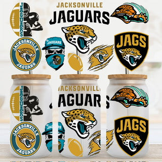 Jacksonville Football UV DTF Cup Wrap