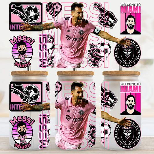 Miami Soccer Star UV DTF Cup Wrap