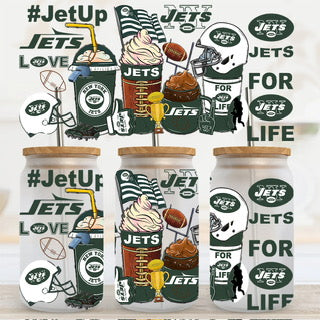 NYJ #2 Football Coffee UV DTF Cup Wrap