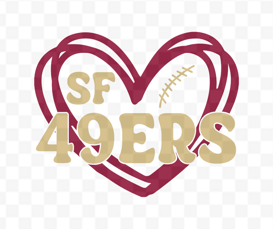 49er Heart Football DTF #49