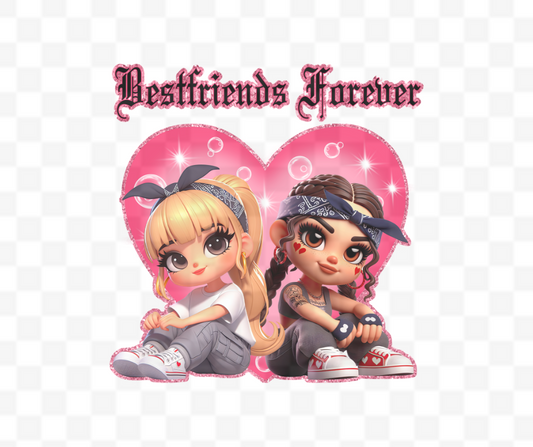 Best Friends Forever Pink Chicano DTF #63