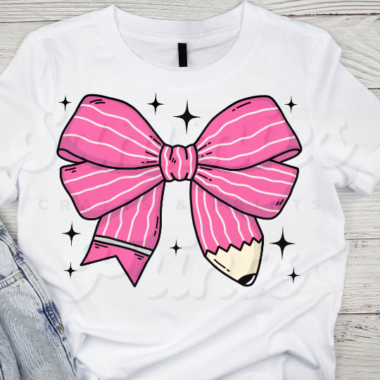 Pink Pencil Bow