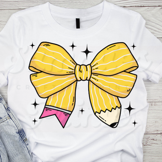 Yellow Pencil Bow