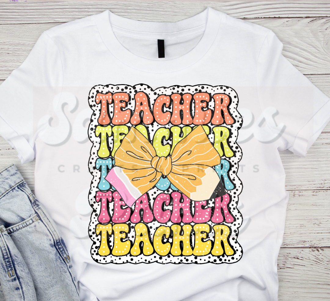 Retro Yellow Pencil Teacher