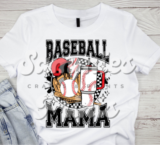 Baseball Mama Checkered