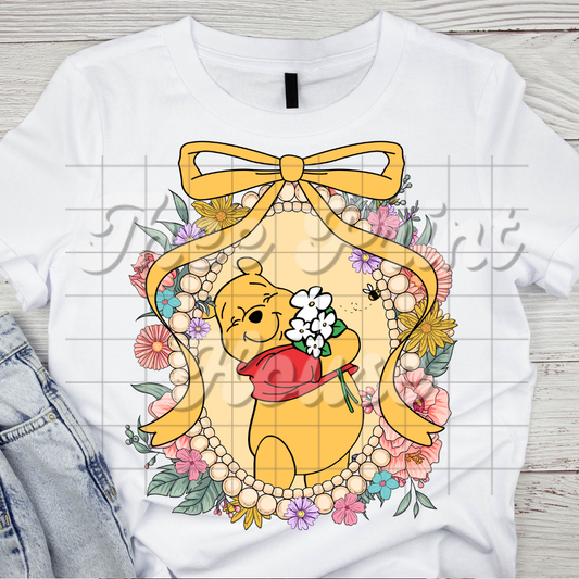 Yellow Bear Floral Croquette