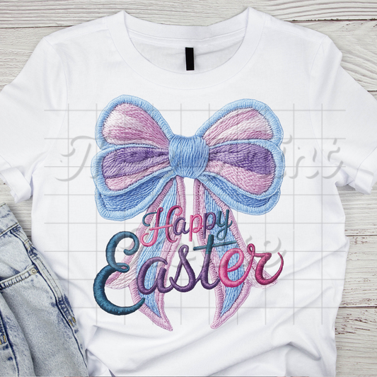 Easter Bow Embroidered