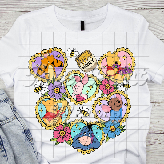 Yellow Bear Hearts