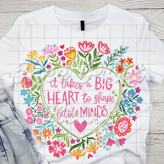 Big Hearts Teacher Distressed