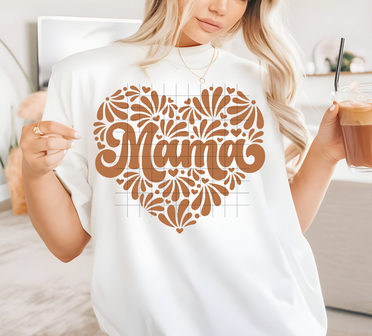 Brown Talavera Mama Heart