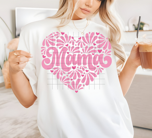 Pink Talavera Mama Heart