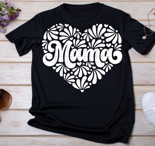 White Talavera Mama Heart
