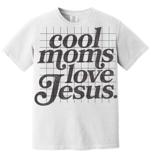 Cool Moms Love Jesus Blk
