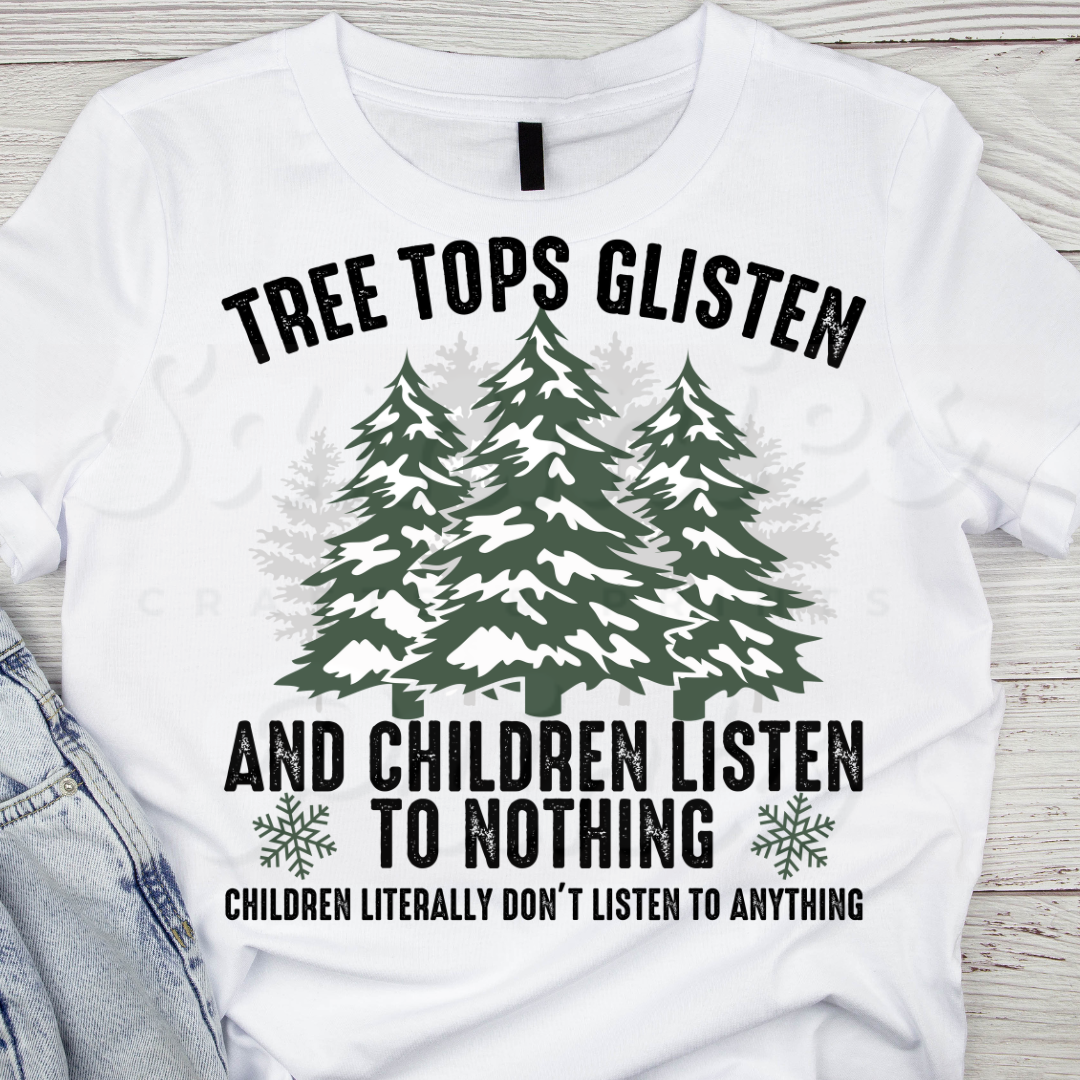 Tree Tops Glisten Black