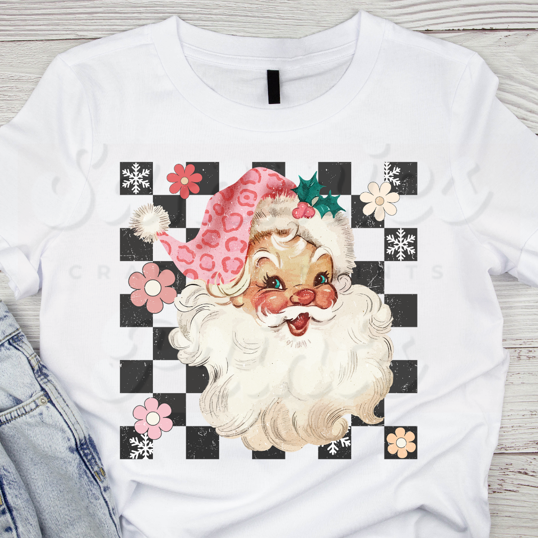 Checkered Santa Vintage