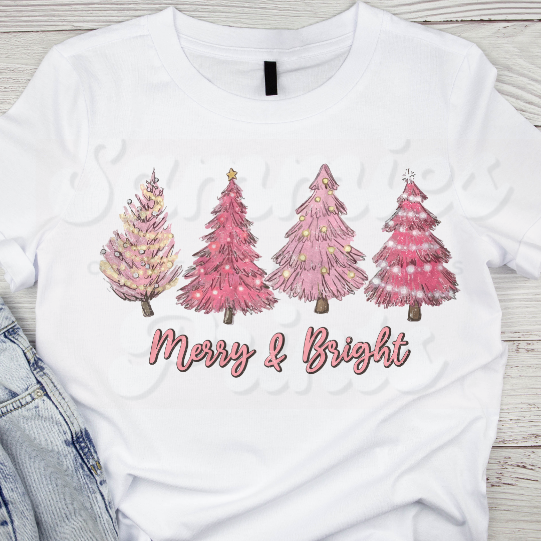 Pink Merry & Bright Trees