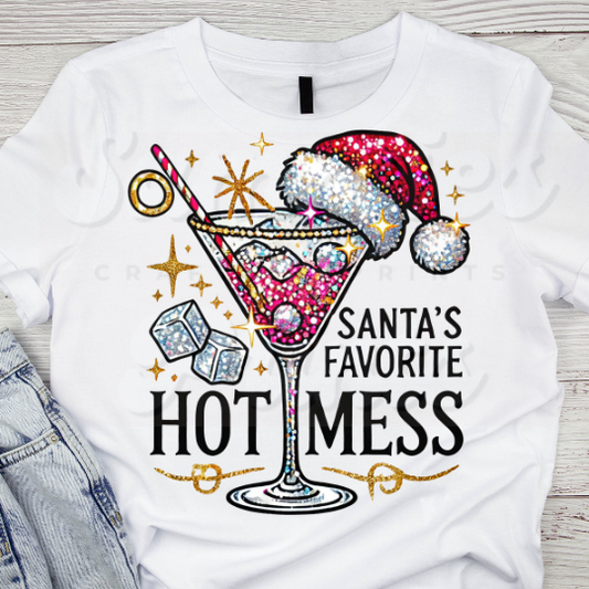 Santas Hot Mess WHITE