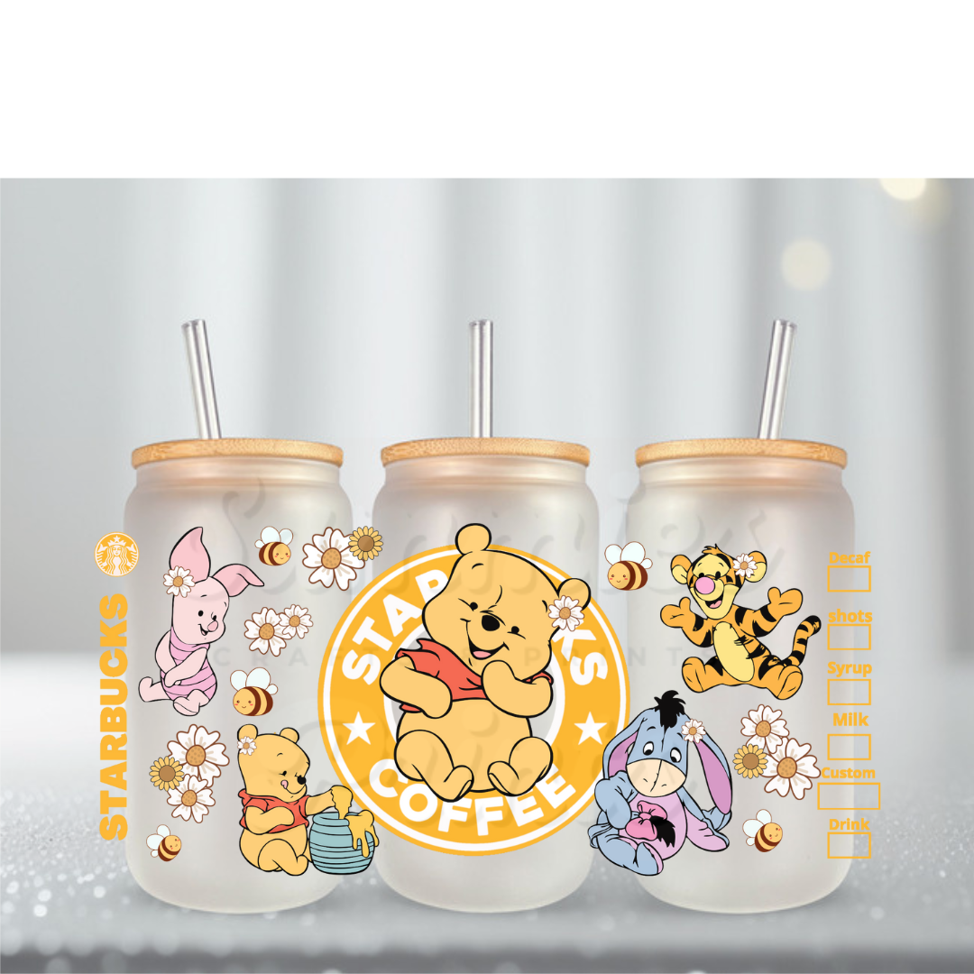 Baby Yellow Bear Starbs UV DTF Cup Wrap