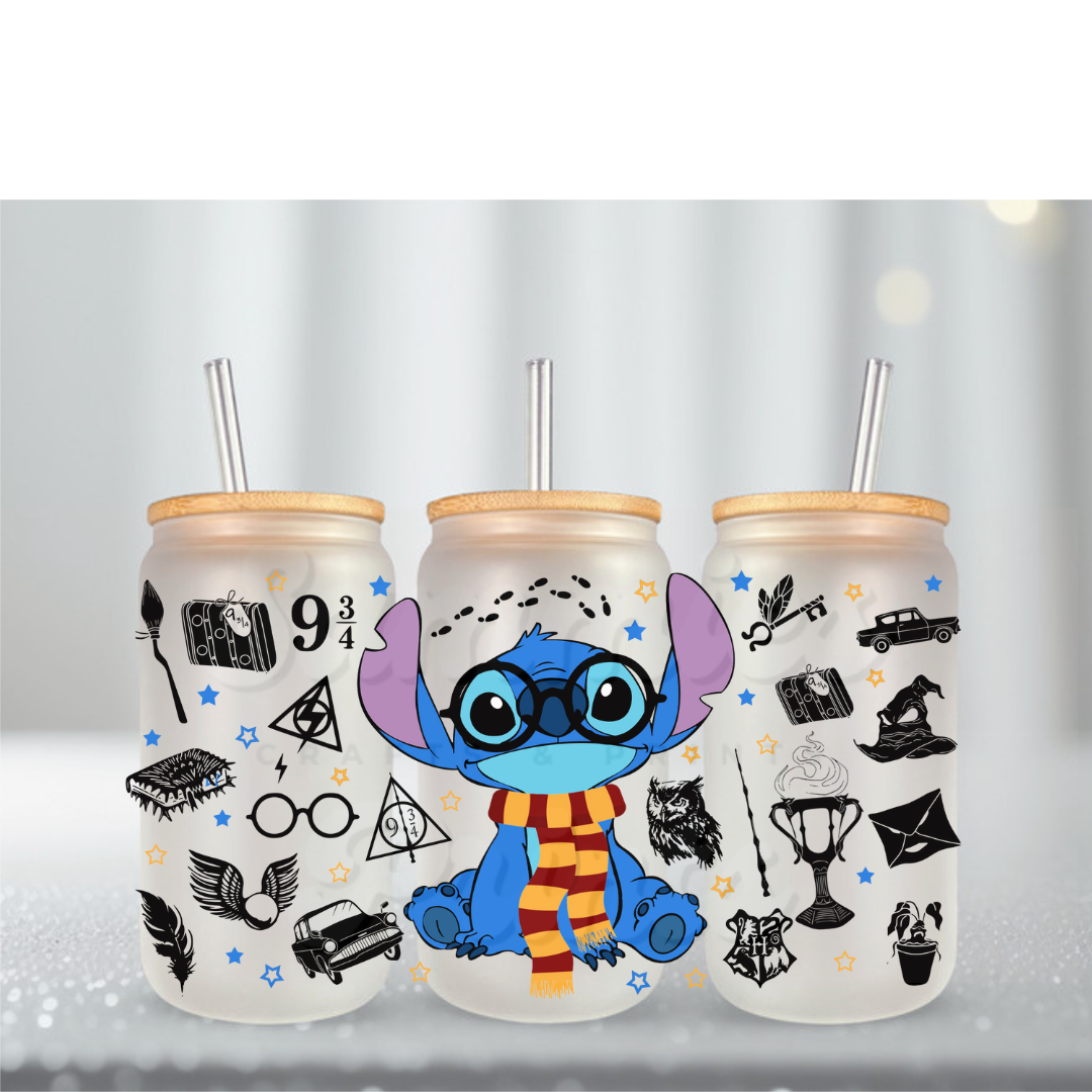 Blue Alien Potter UV DTF Cup Wrap