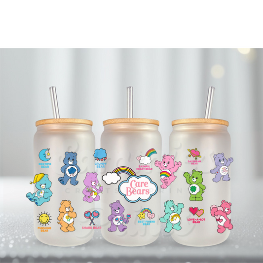 Caring Bears Tiny Clouds UV DTF Cup Wrap