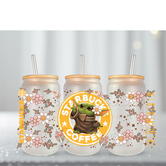 Child Flowers Yellow Starbs UV DTF Cup Wrap