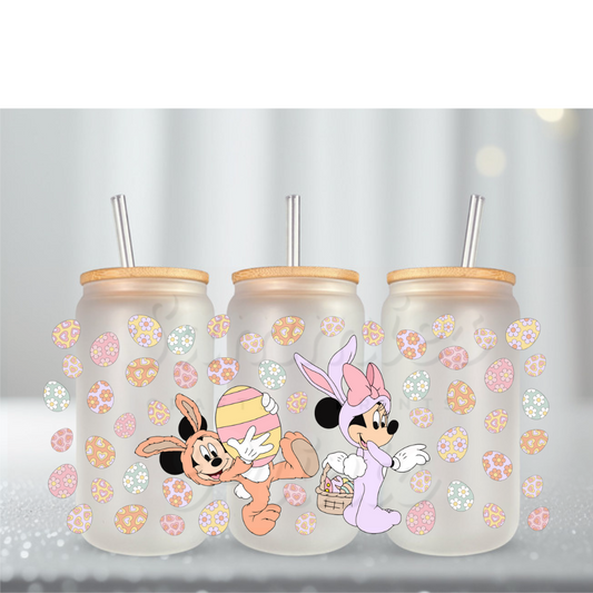 Easter Multi Eggs Boy & Girl Mouse UV DTF Cup Wrap