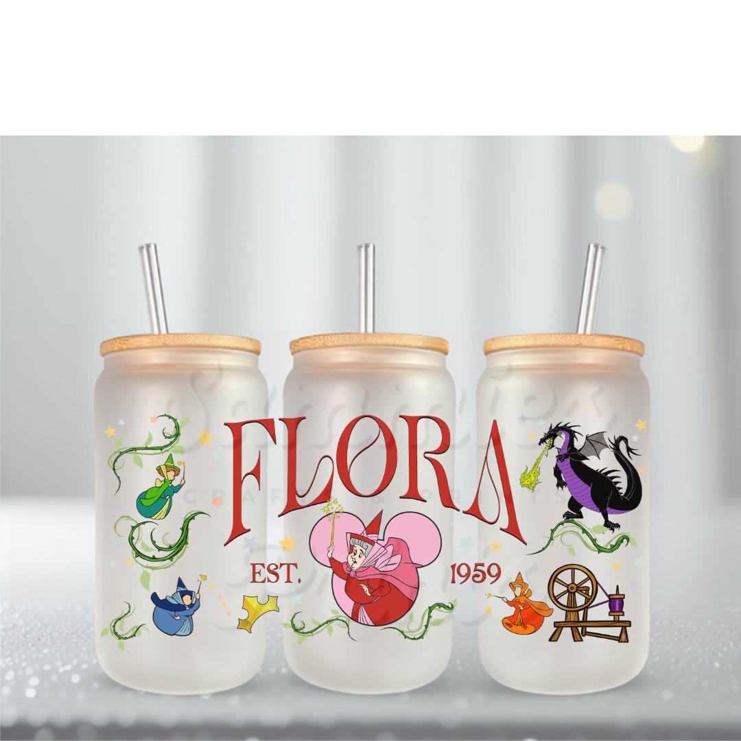 Flora Name UV DTF Cup Wrap