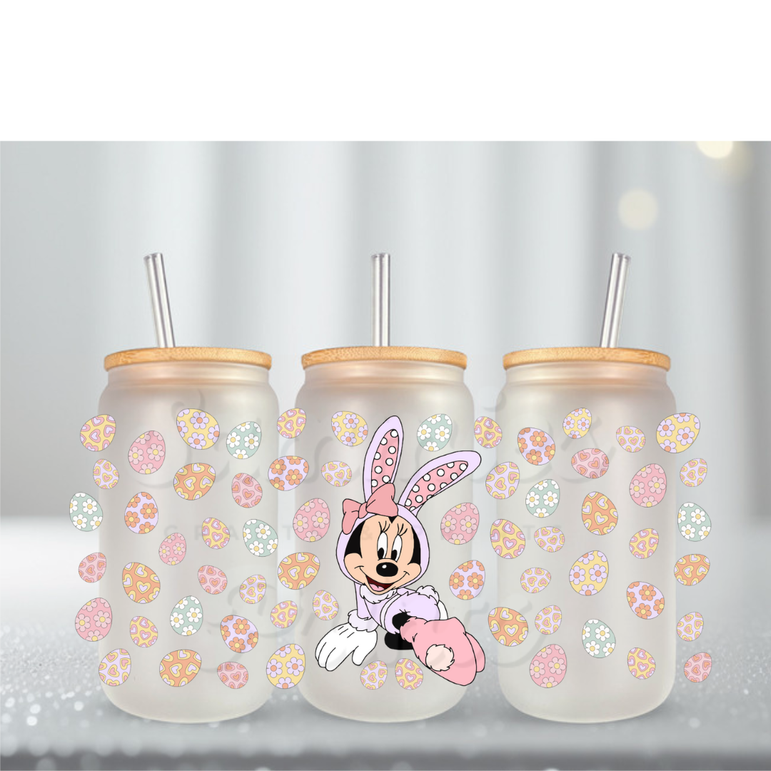 Girl Mouse W Multi Eggs UV DTF Cup Wrap