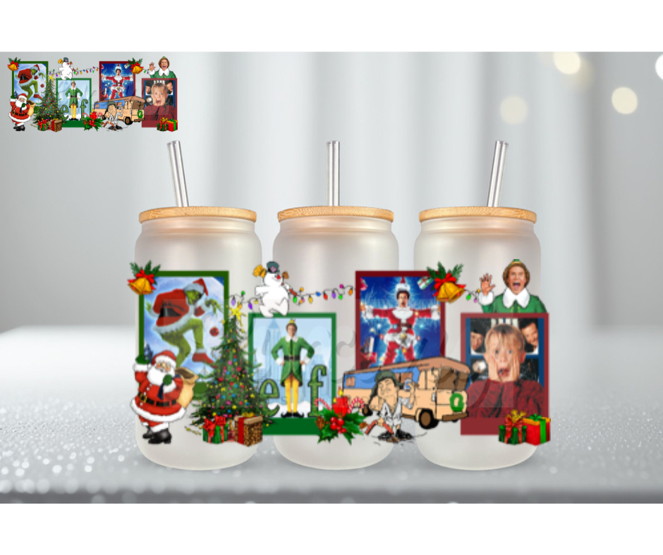 Christmas Movies Polaroid UV DTF Cup Wrap