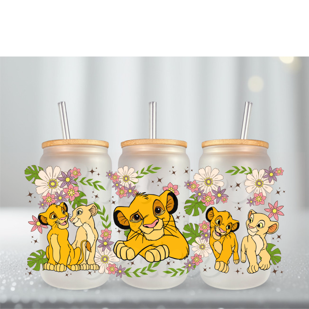 Lion Cubs W Plants UV DFTF Cup Wrap