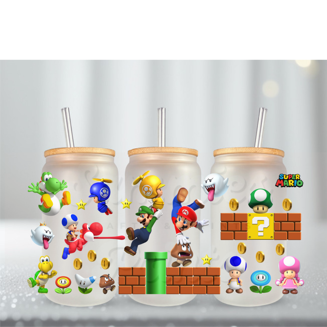 Mario UV DTF Cup Wrap