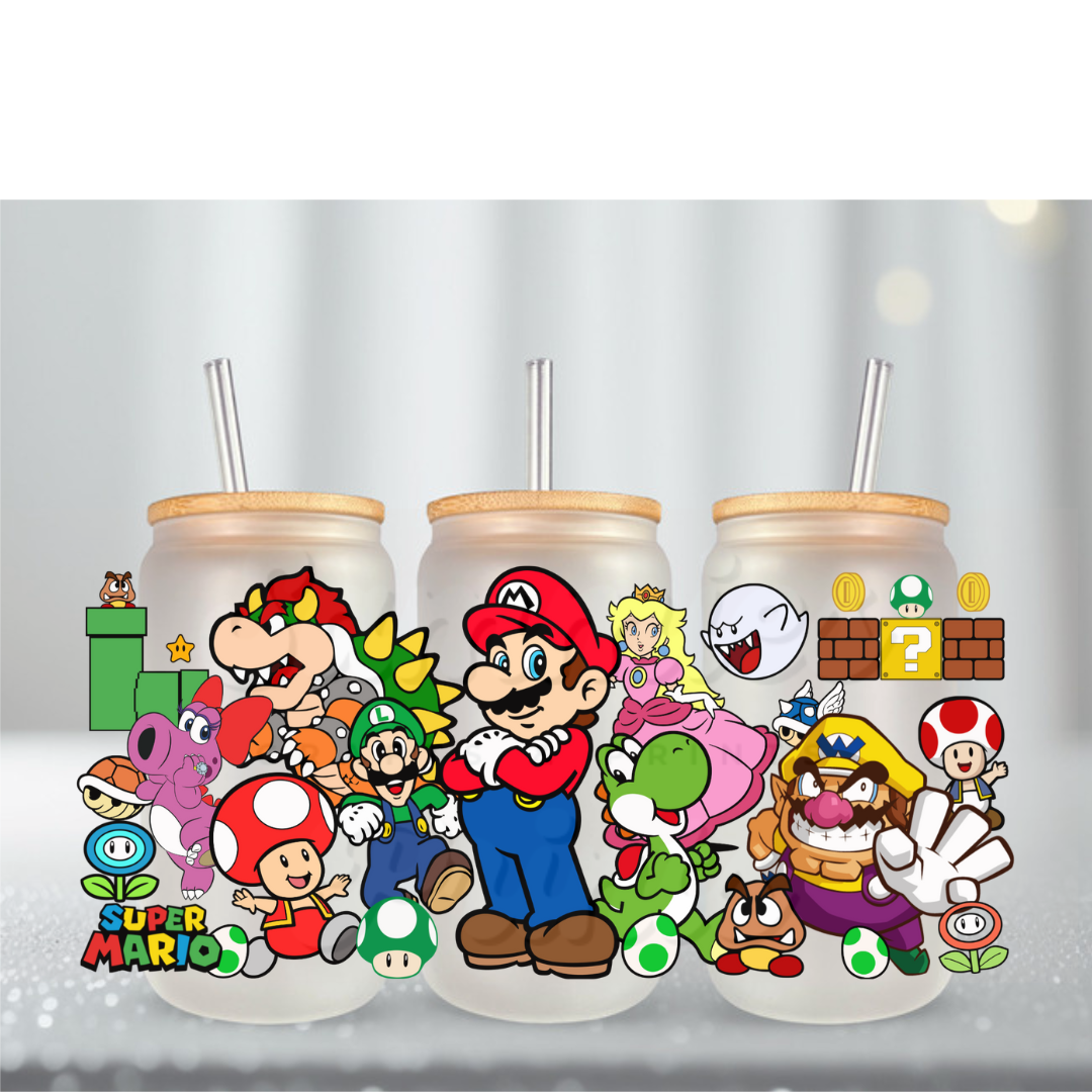 Mario 2 UV DTF Cup Wrap