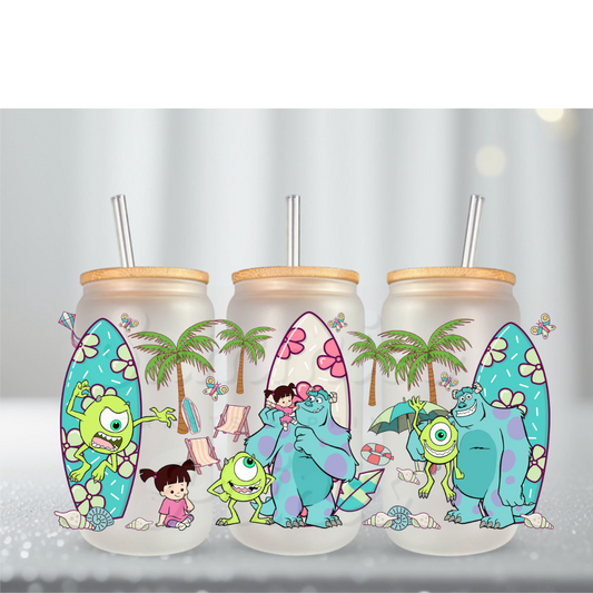 Monster Surfboards 1 UV DTF Cup Wrap