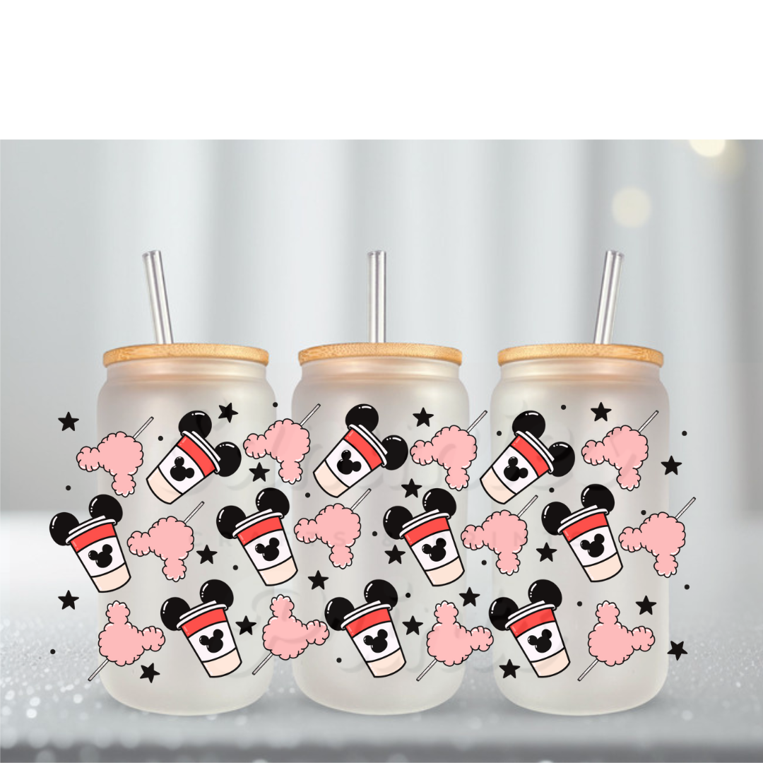 Mouse Drink & Snacks UV DTF Cup Wrap