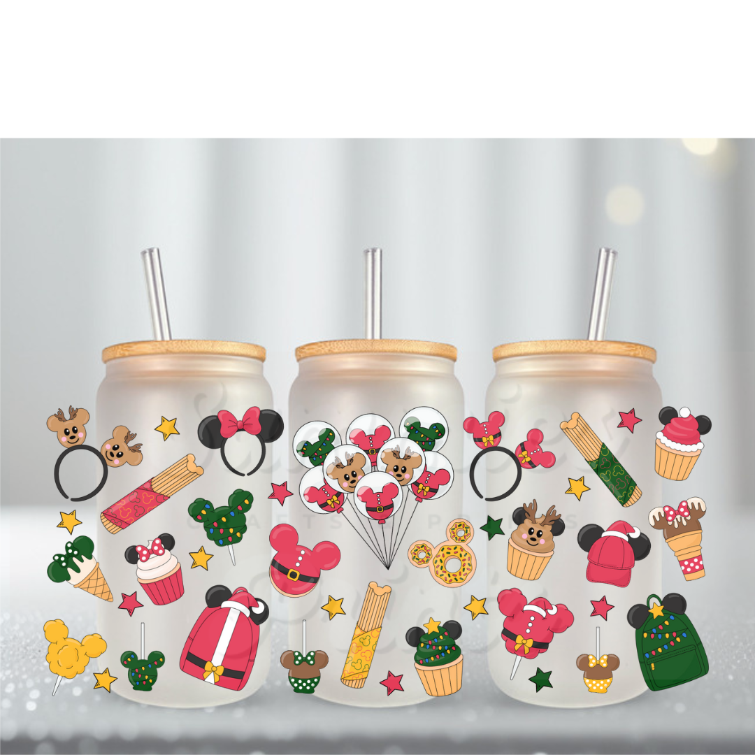 Mouse Tiny Christmas Snacks & Bags UV DTF Cup Wrap