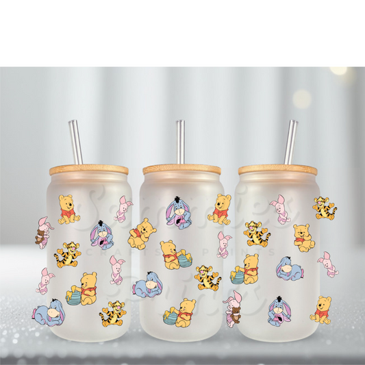 Multi Tiny Baby Yellow Bear UV DTF Cup Wrap