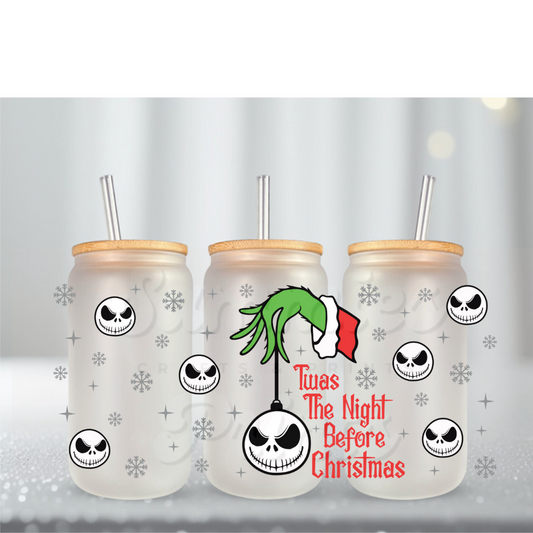 Nightmare Heads Green Grump Hand UV DTF Cup Wrap