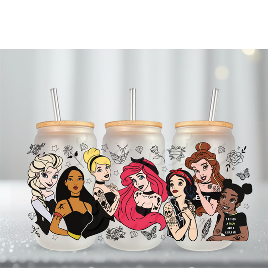 Princess Tattoos UV DTF Cup Wrap